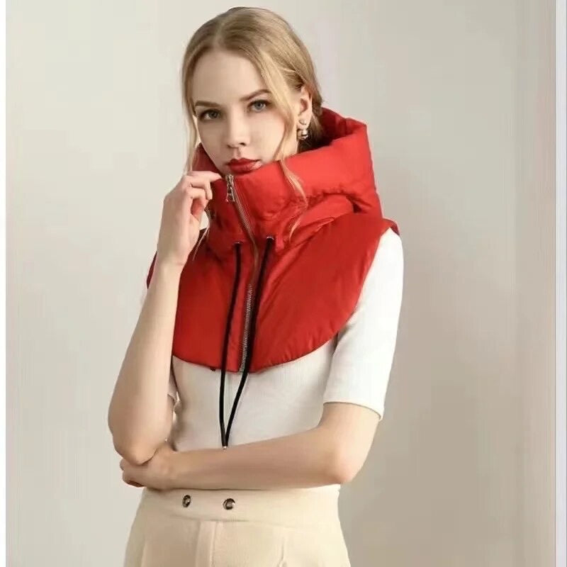Hooded Puffer Zip Front Bib