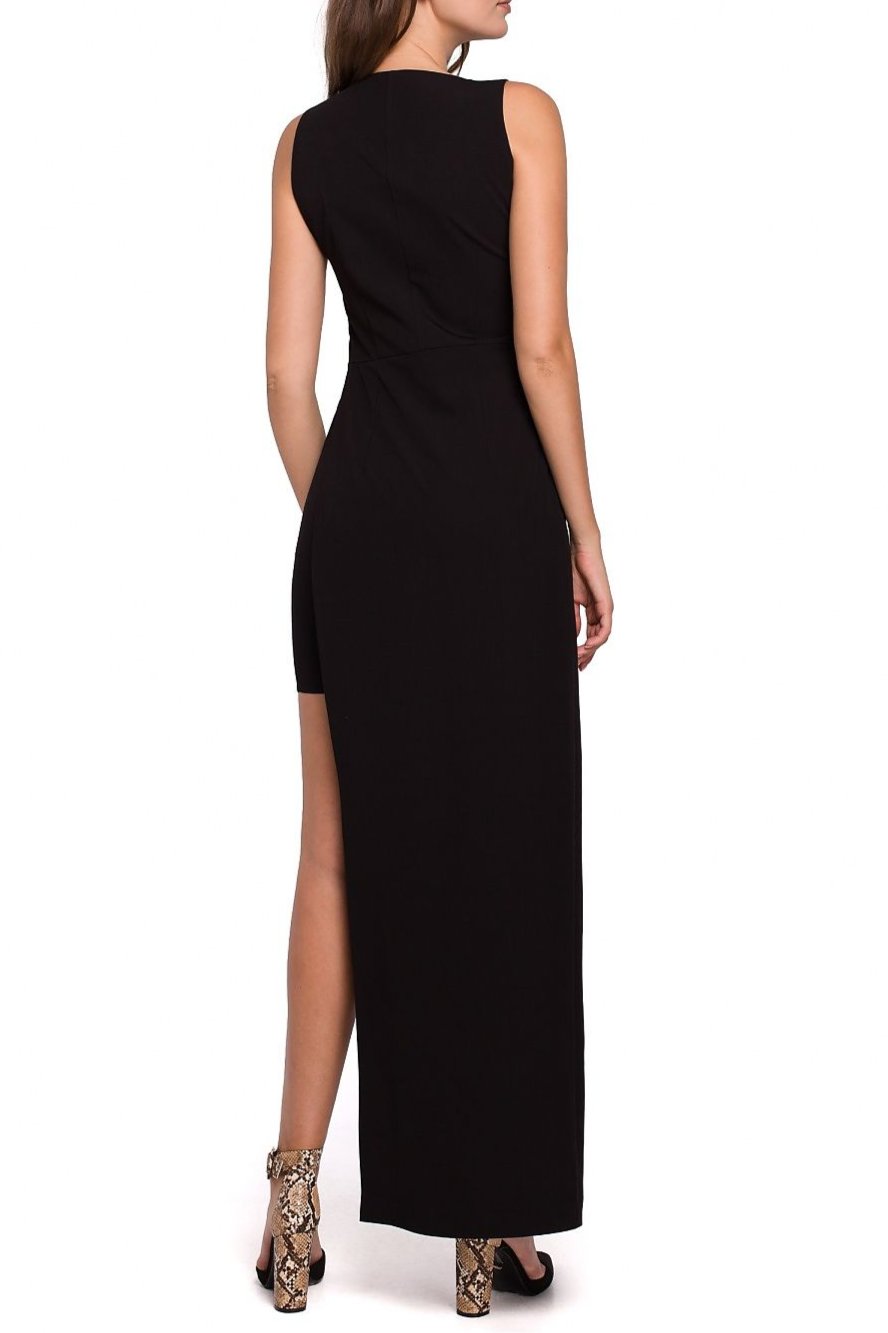 Sexy Asymmetric V Neck Sleeveless Dress