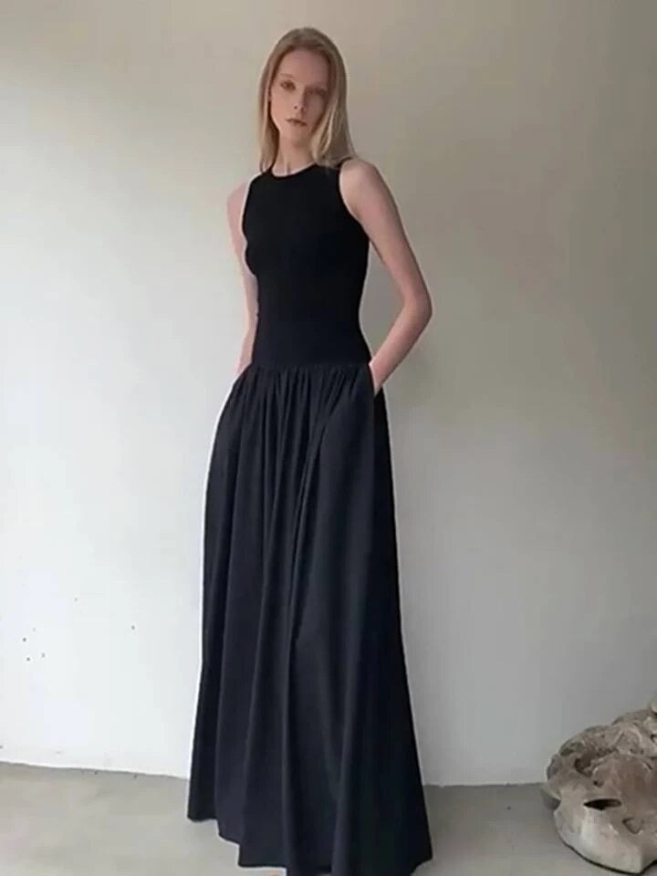 Sleeveless Flowy Long Dress