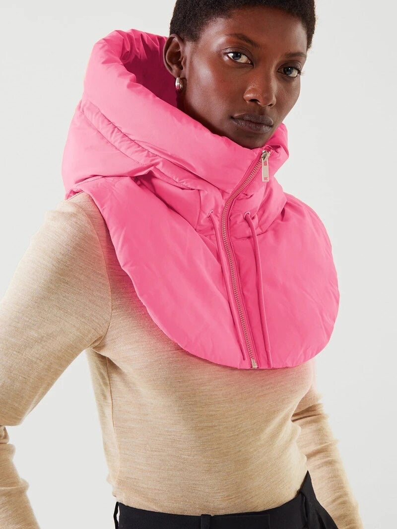 Hooded Puffer Zip Front Bib