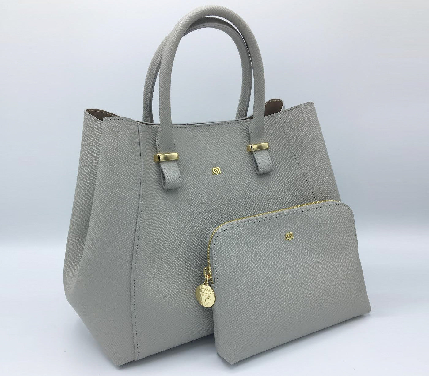 Jane - Grey Vegan Leather Satchel