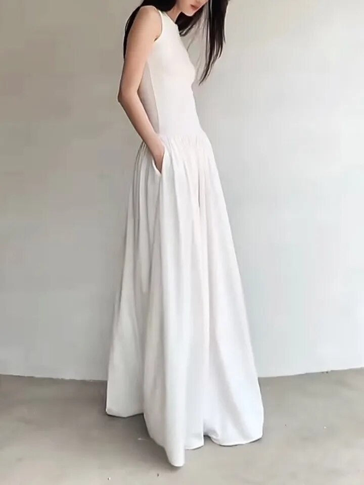 Sleeveless Flowy Long Dress