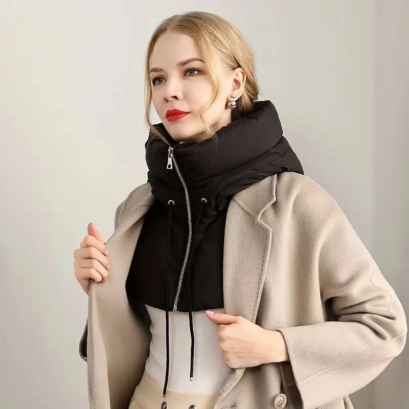 Hooded Puffer Zip Front Bib