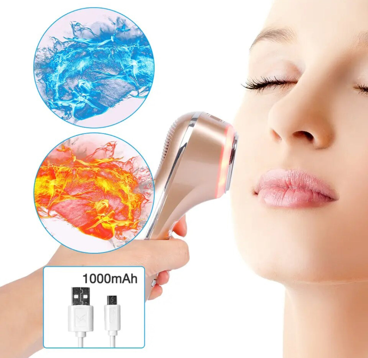 LED Hot / Cold Facial Lifting Massager