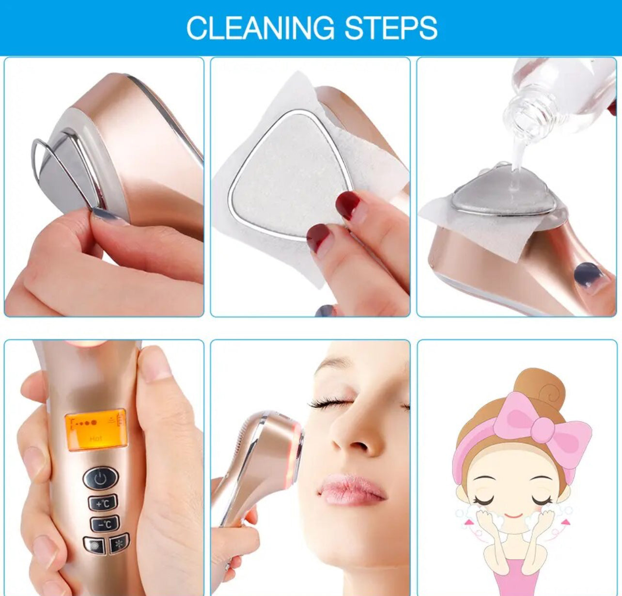 LED Hot / Cold Facial Lifting Massager