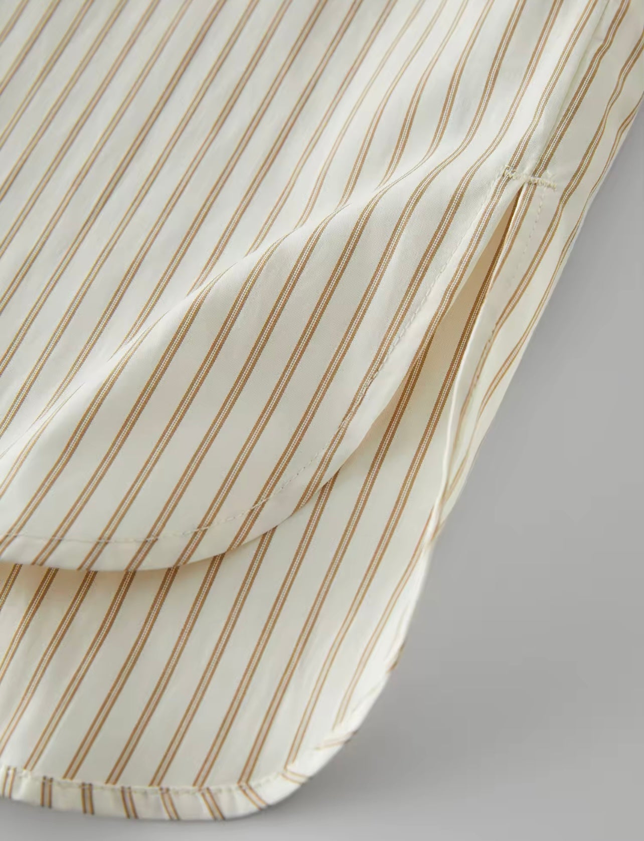 French Stripe Bow Tie Long Sleeves Shirt