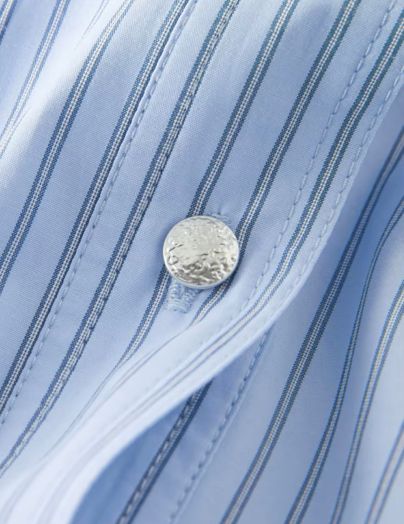 French Stripe Bow Tie Long Sleeves Shirt