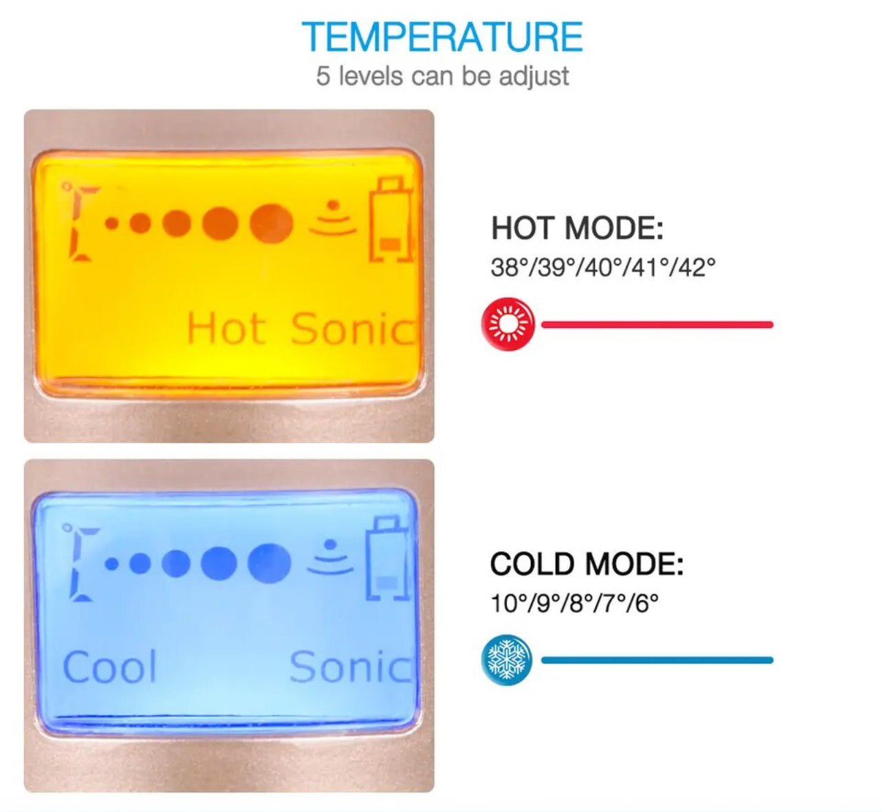 LED Hot / Cold Facial Lifting Massager