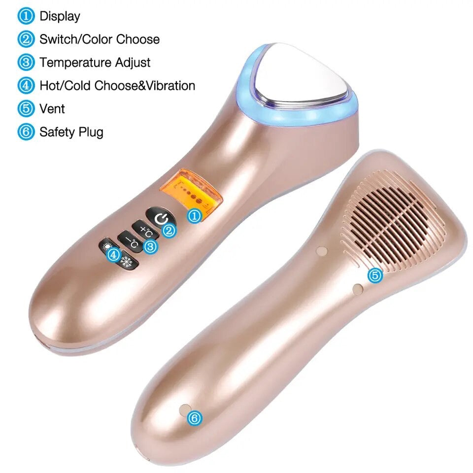 LED Hot / Cold Facial Lifting Massager