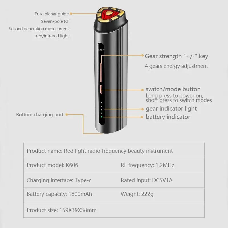 Red Light RF Anti- Aging Beauty Device