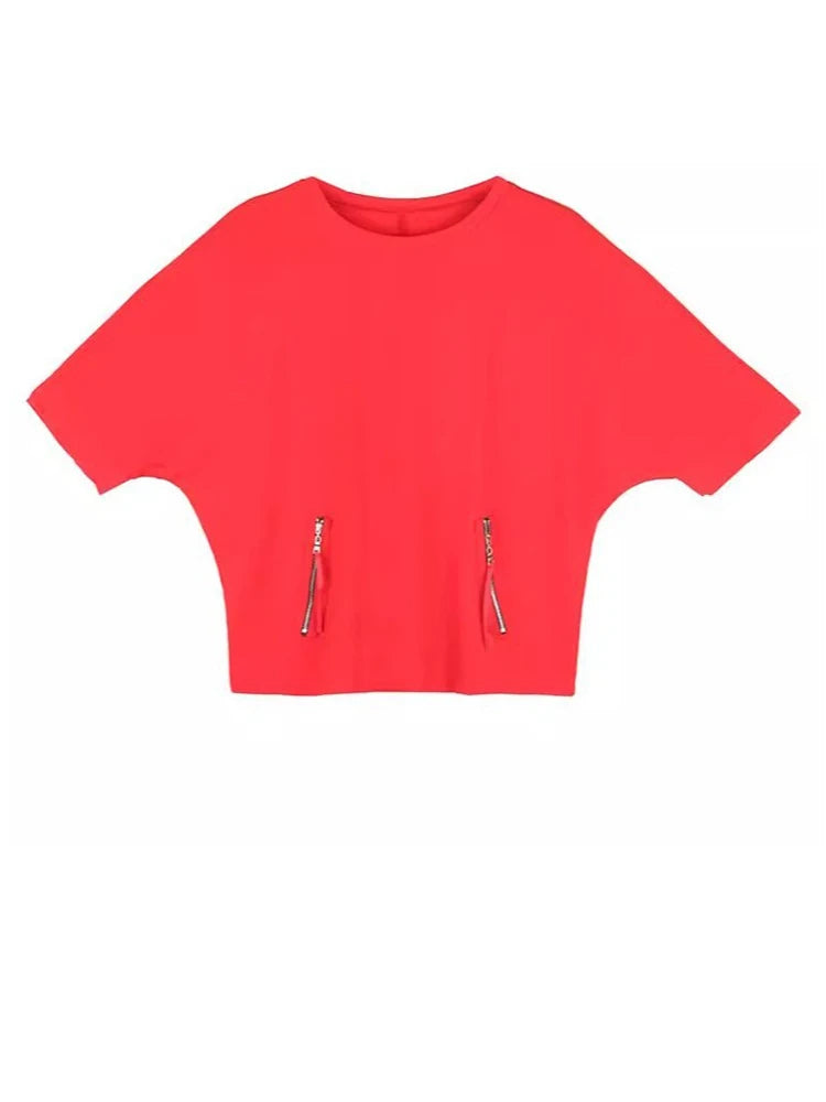 Oversized Casual T-Shirt with Three-Quarter Sleeve