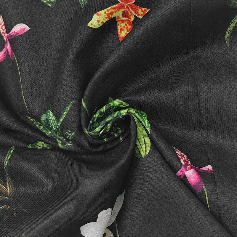 Elengant Asymmetric Floral Long Sleeve Blouse