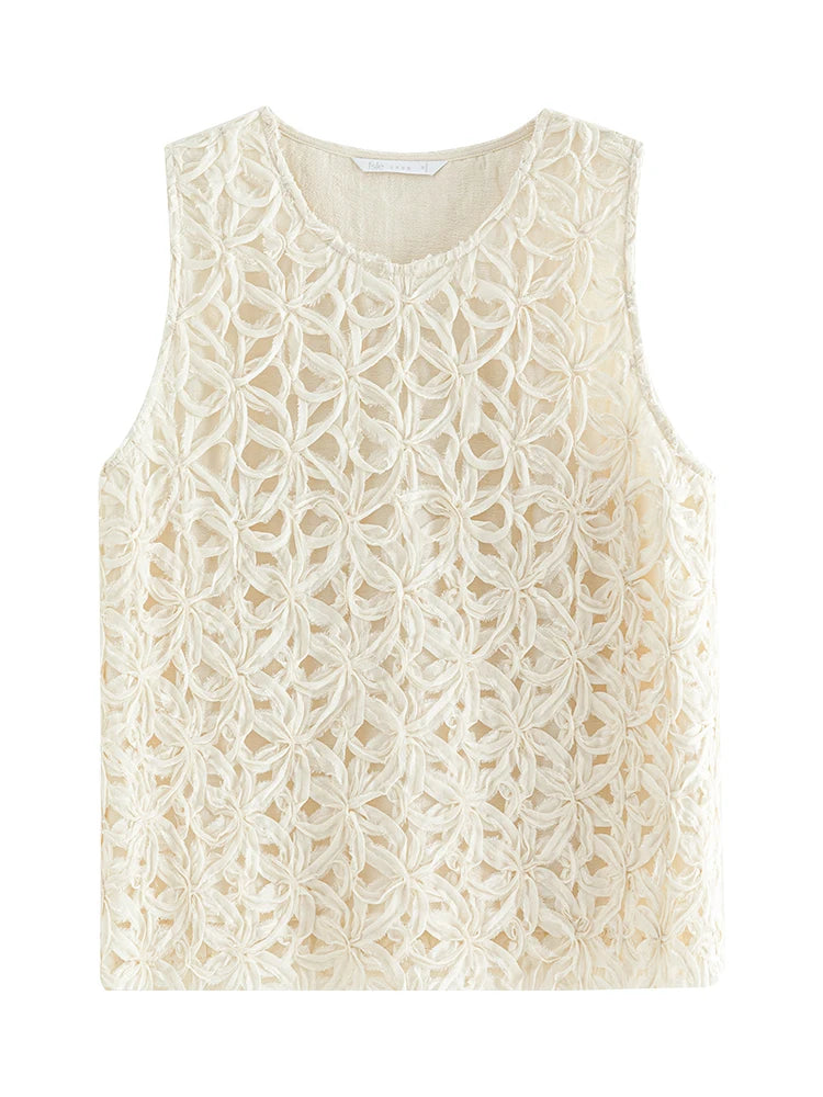 Beautiful Hollow Out Sleeveless Top