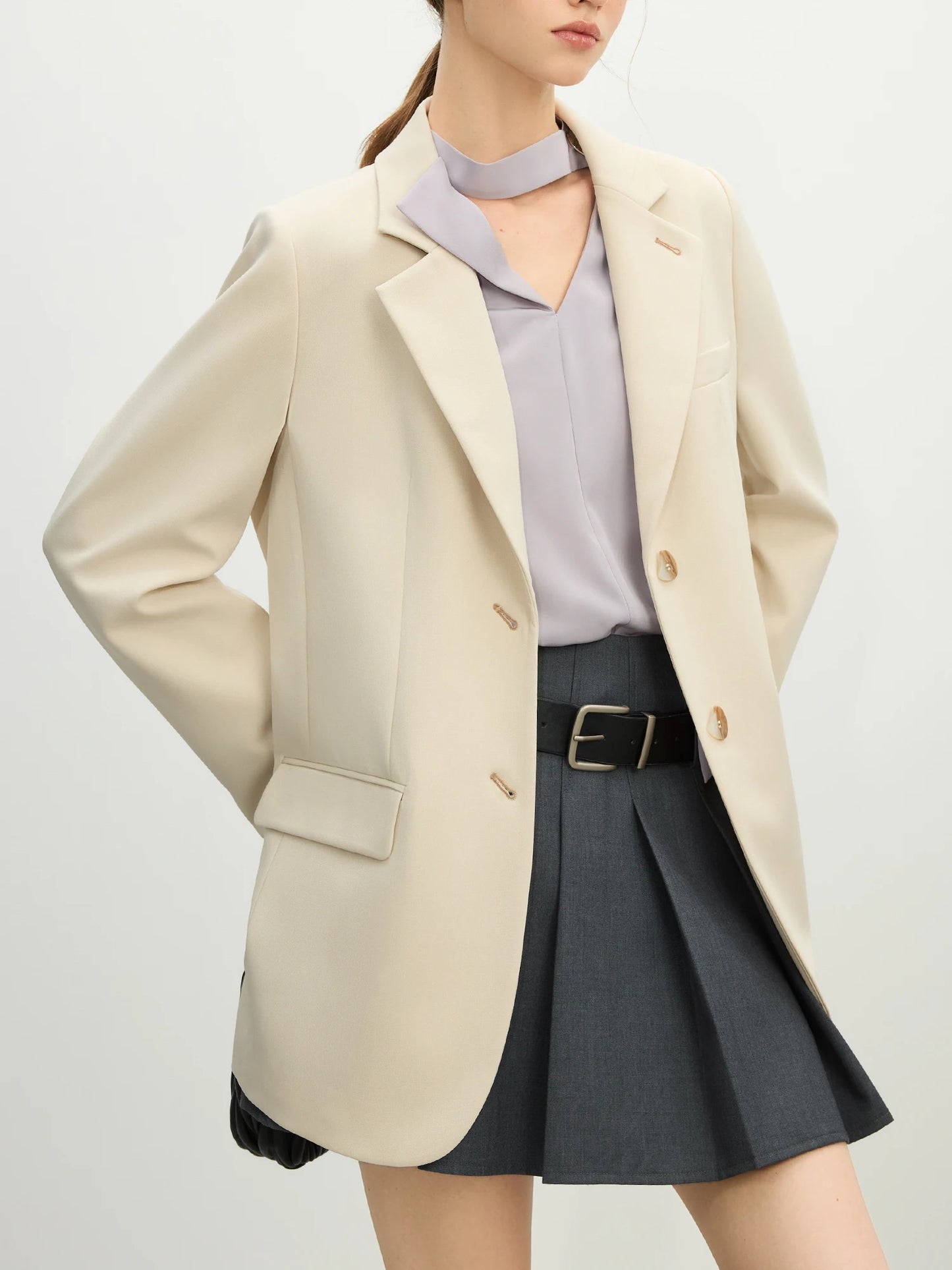 Classic Single Breasted Blazer Jacket