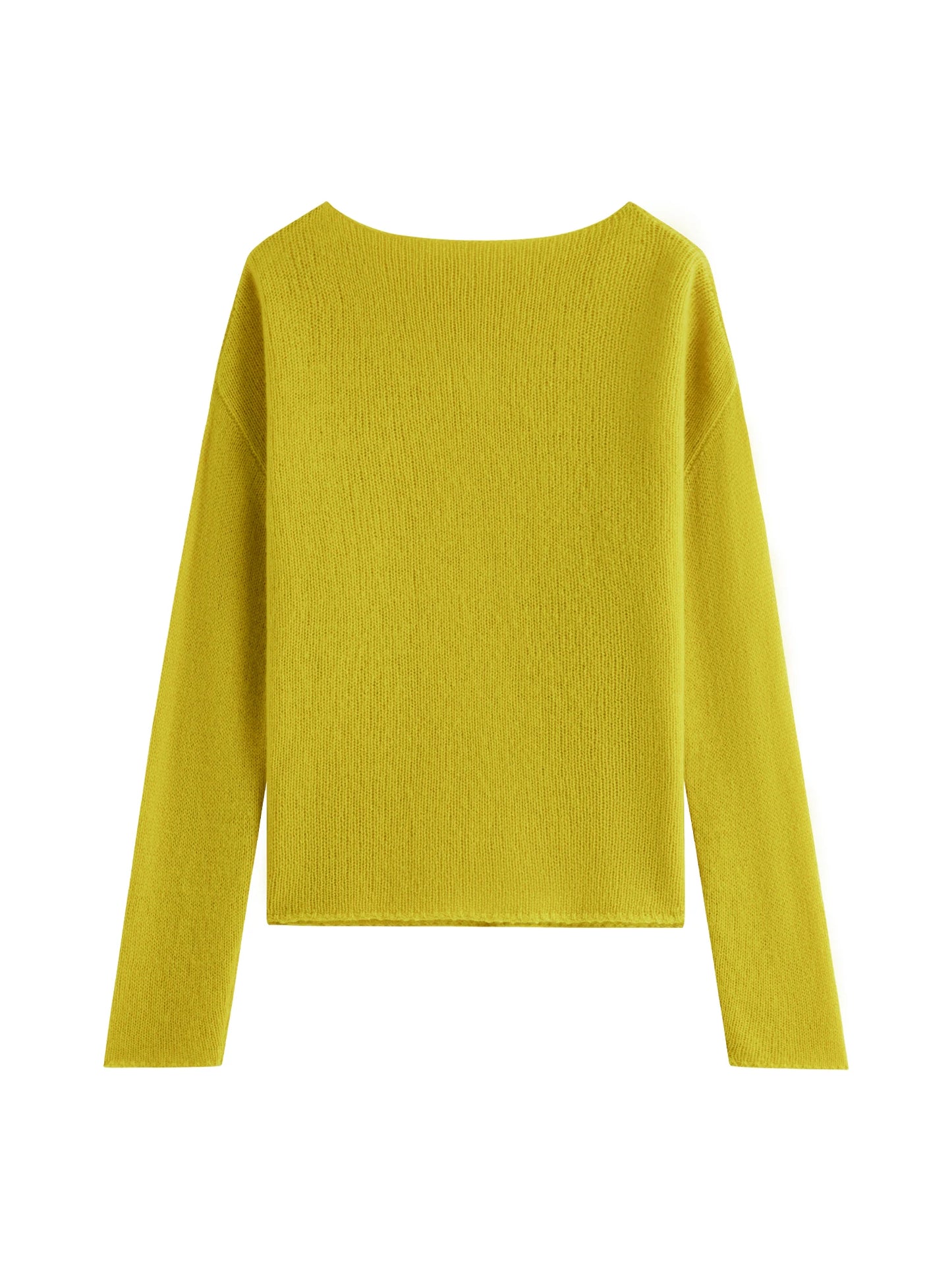 Happy Yellow Pullover Crew Neck Sweaters