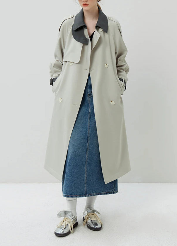 Stylish Double Breasted Long Trench Coat