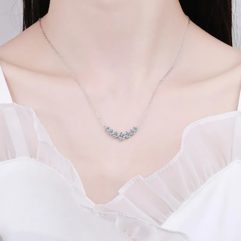 Moissanite Sterling Silver Necklace