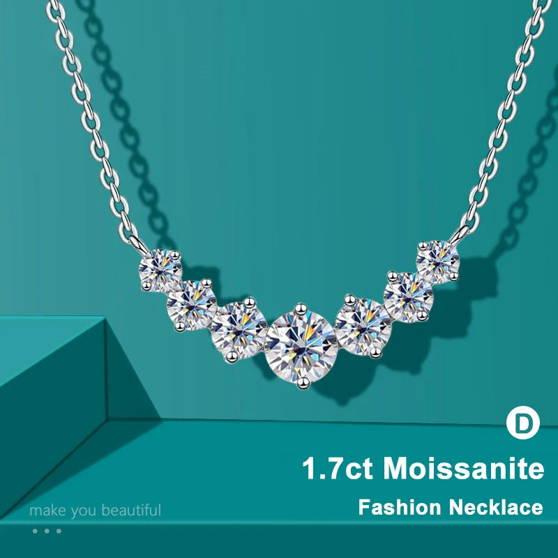 Moissanite Sterling Silver Necklace