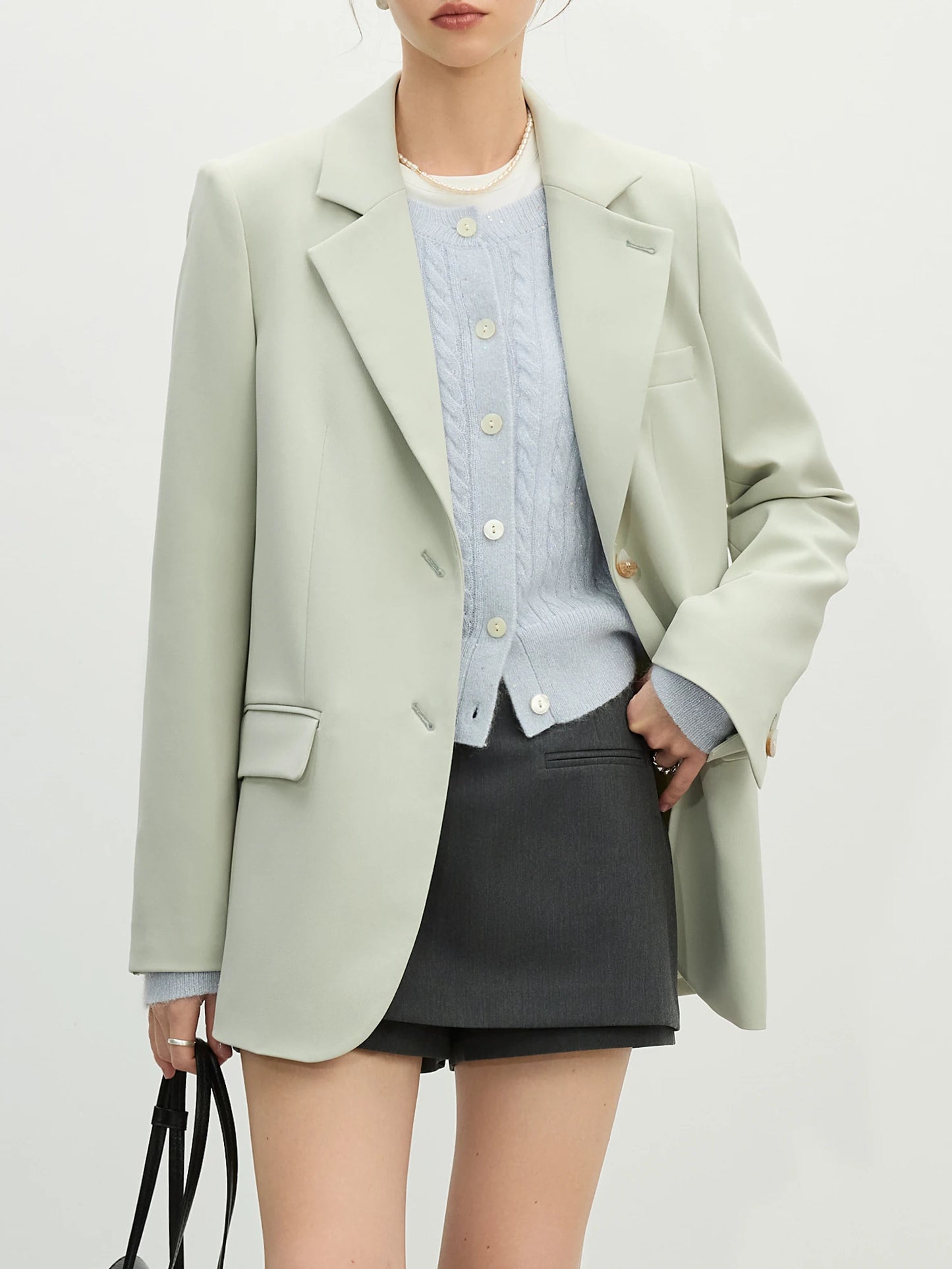 Classic Single Breasted Blazer Jacket