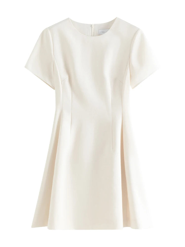 Minimalist Short-Sleeves Mini Dress
