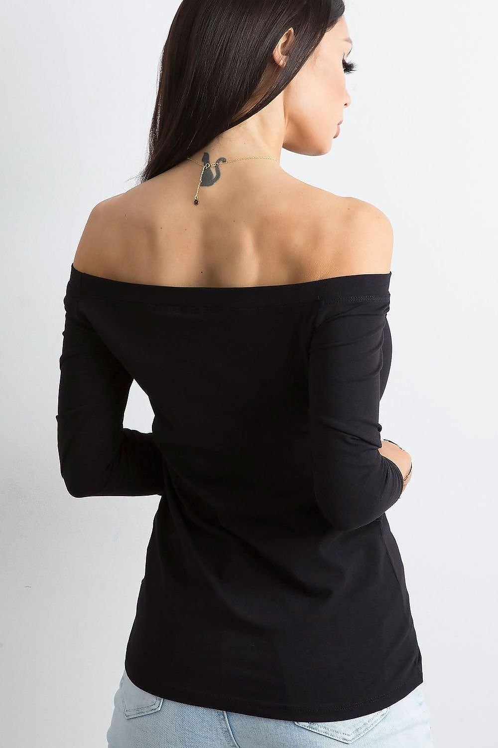 Black Off Shoulder 3/4 Sleeves Top