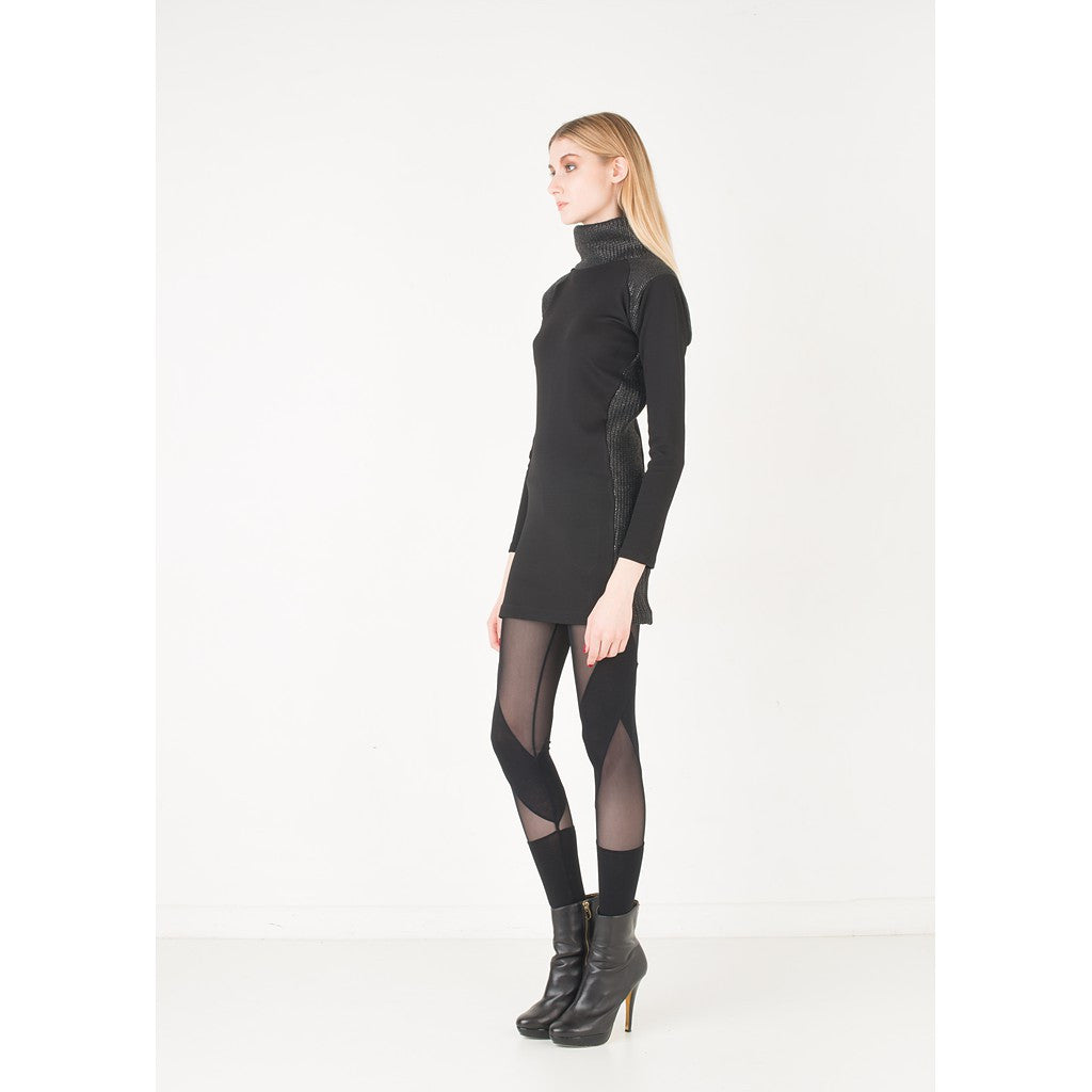 European Stylish Turtleneck Tunic Dress