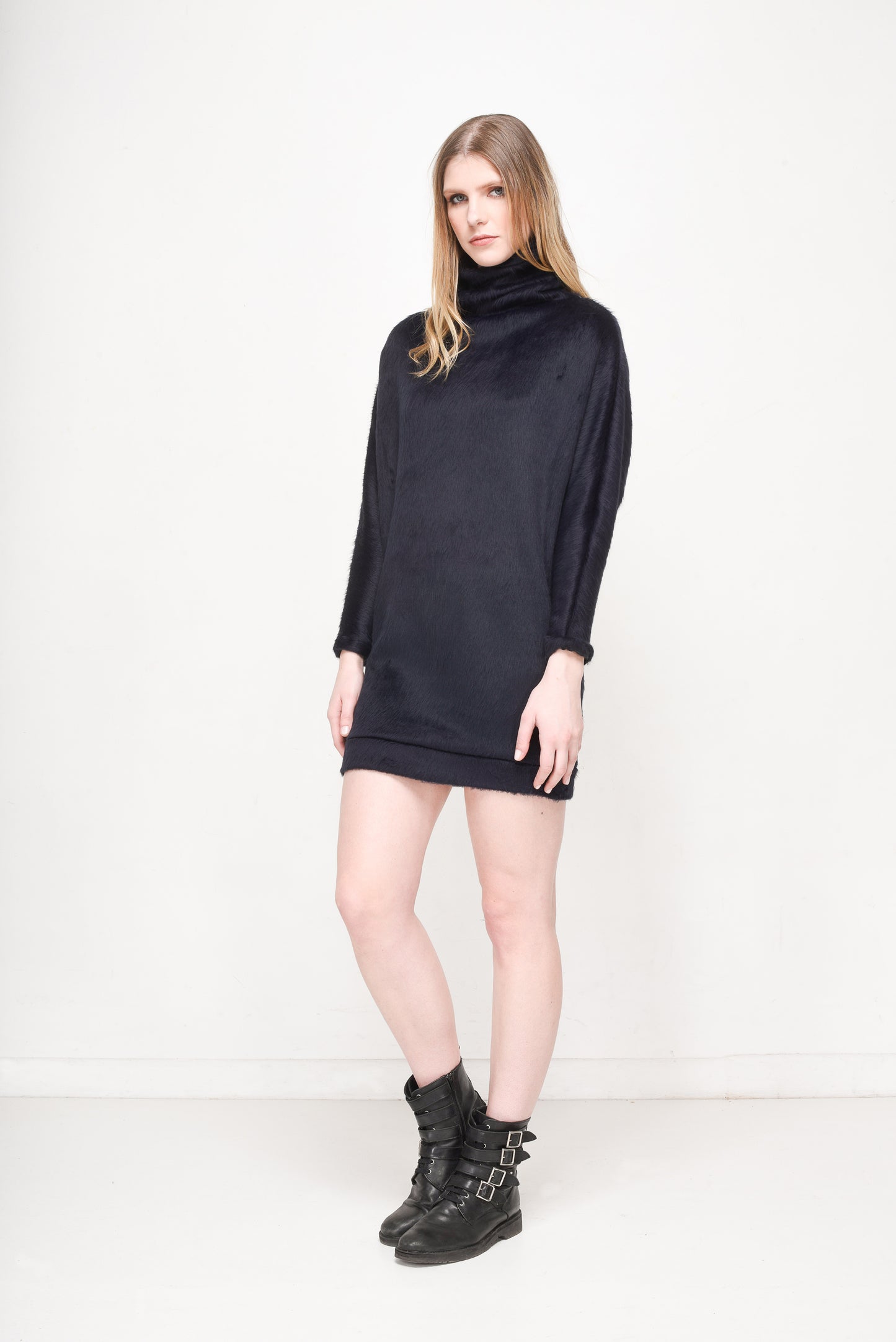 Luxury Faux Fur Mini Dress
