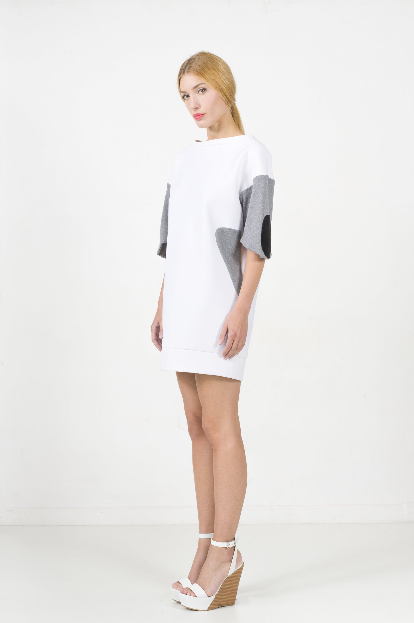 White Neoprene Dress