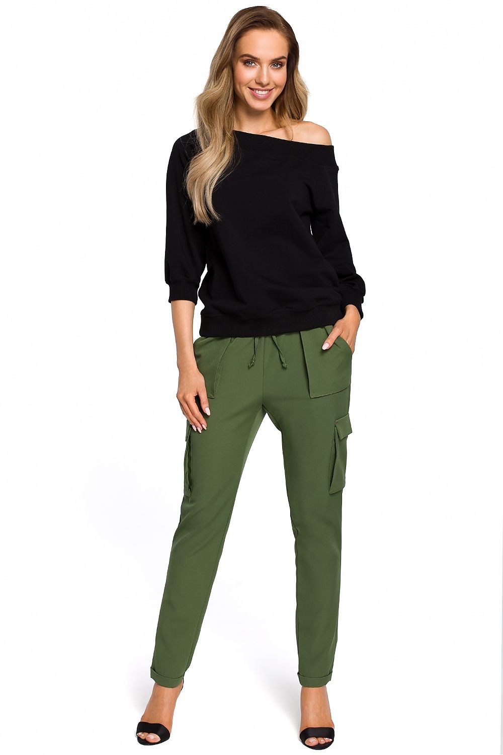 Smart Wide Neckline Sweatshirt