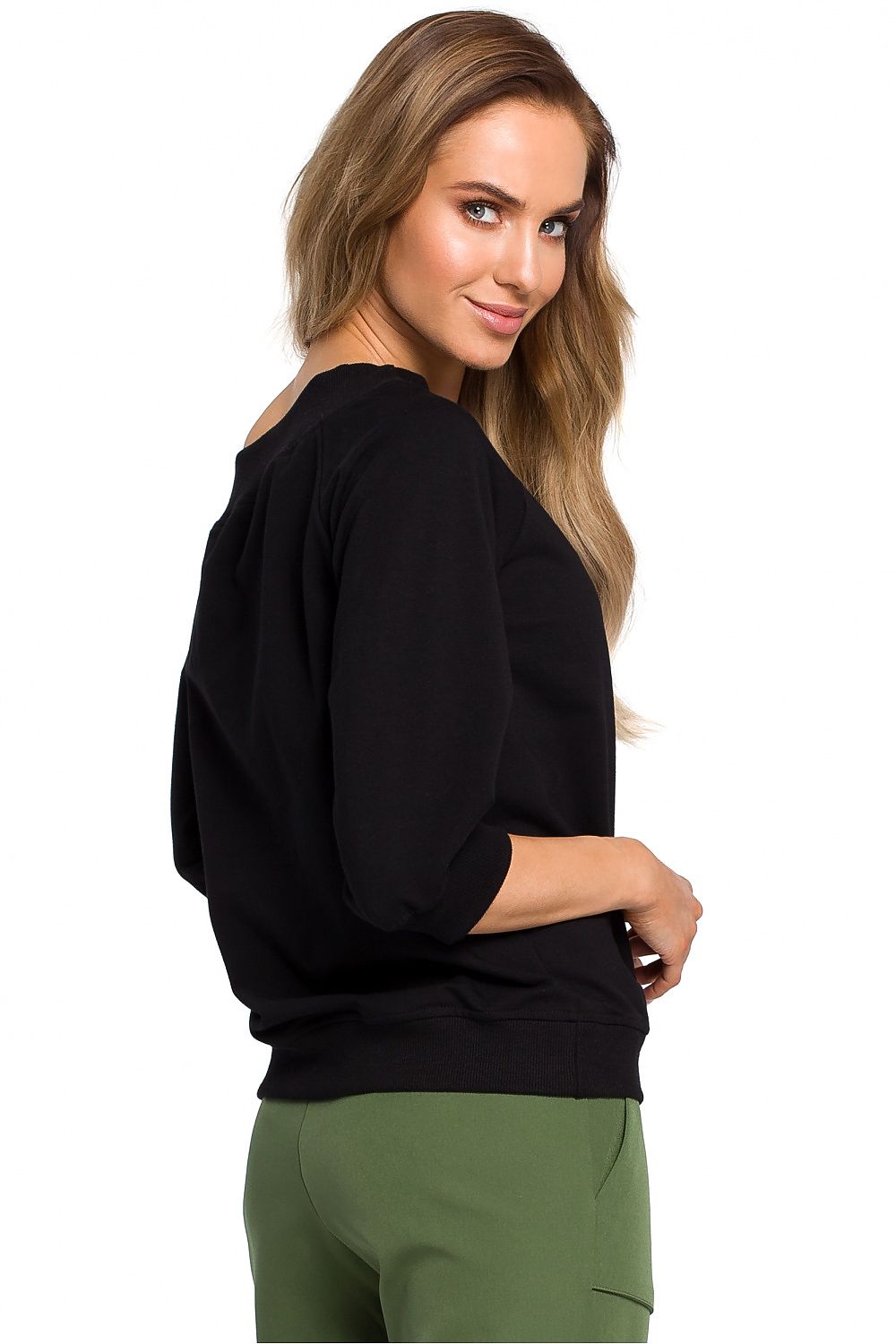 Smart Wide Neckline Sweatshirt