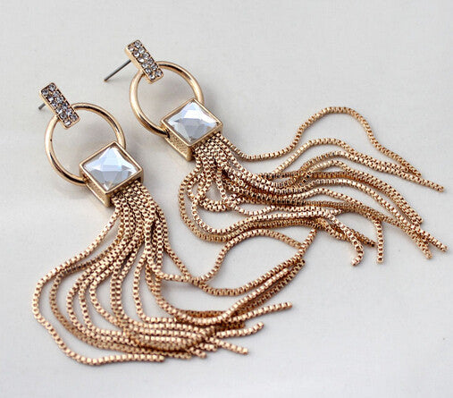 Vintage Stylish Long Tassel Earrings