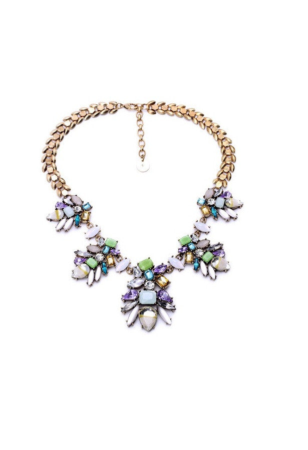 Colorful Rhinestone Choker Necklace