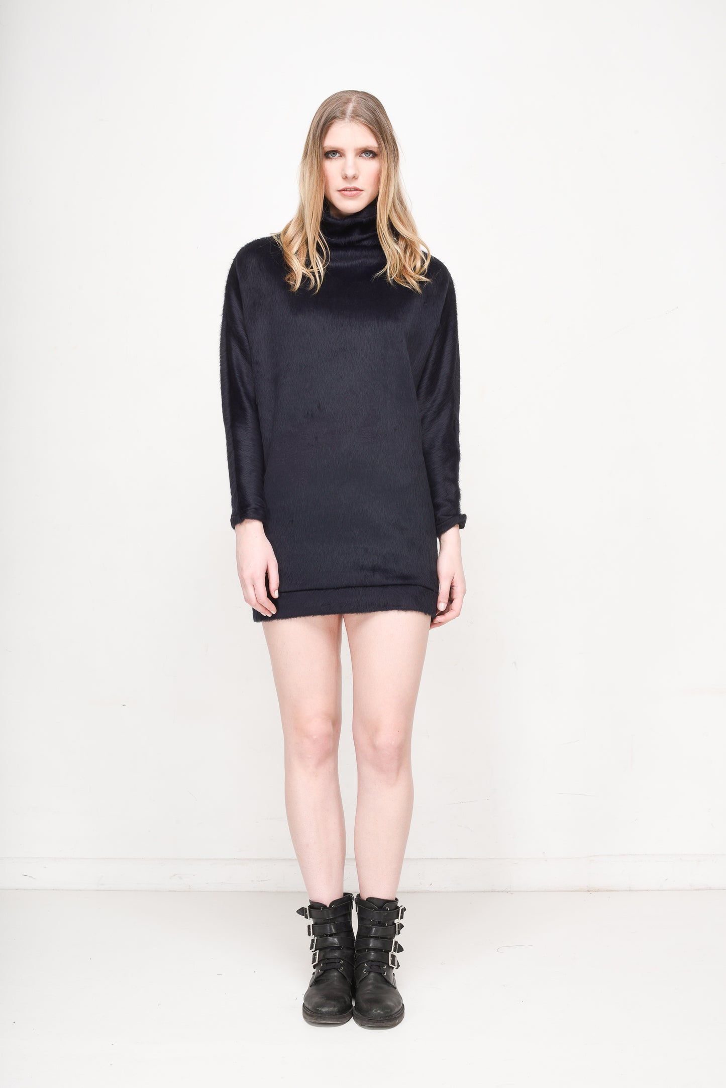 Luxury Faux Fur Mini Dress