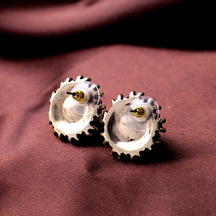 Pearl Flower Rhinestone Stud Earrings