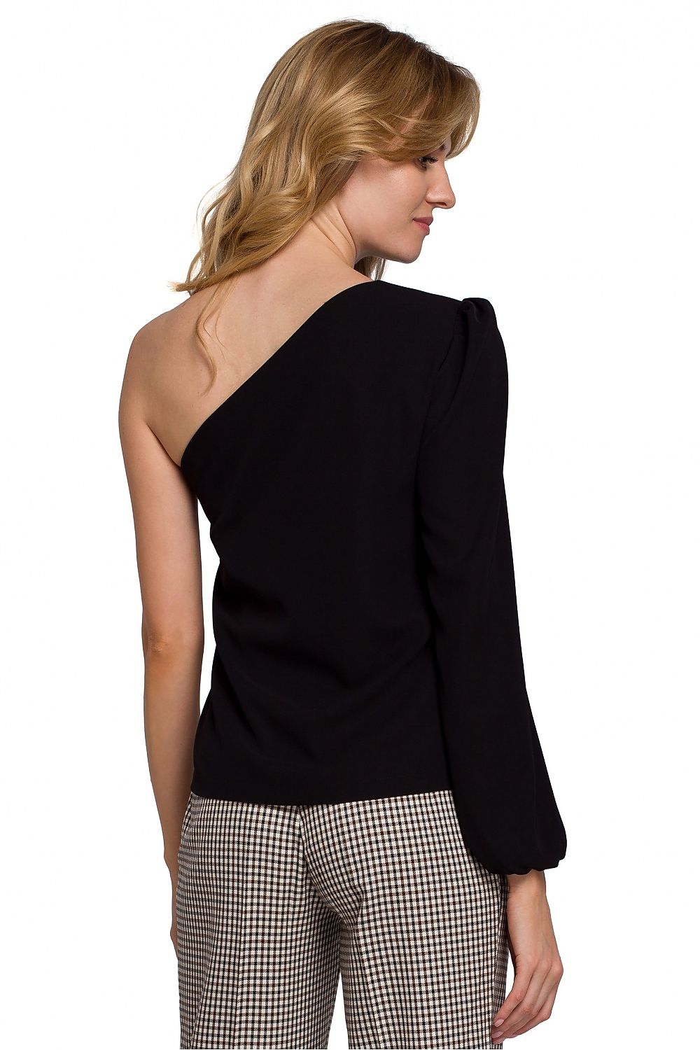 Black One Shoulder Blouse