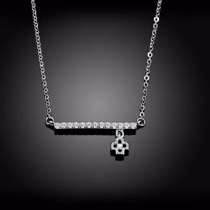 925 Sterling Silver Necklace CZ Stone