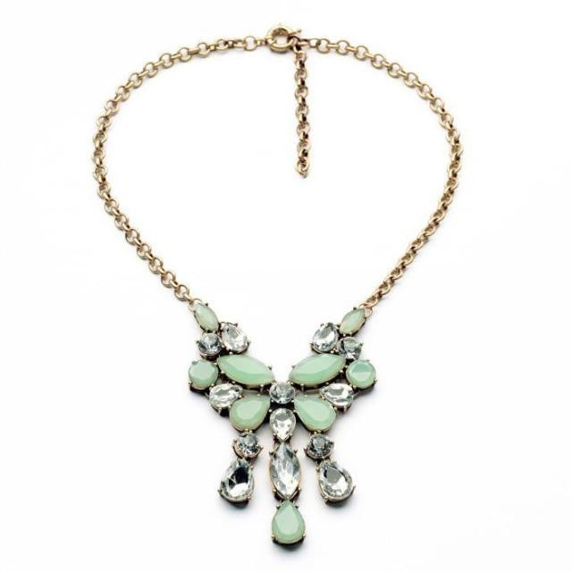 Tear Drops Flower Statement Necklaces