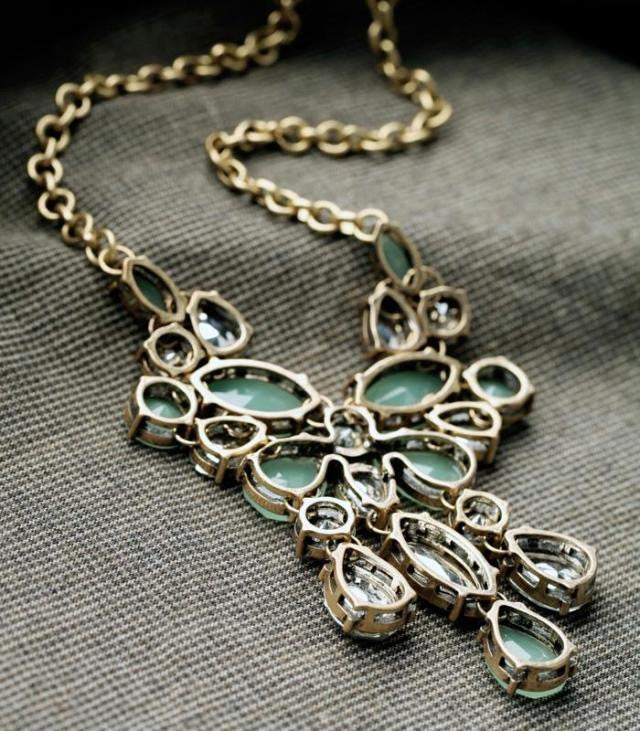 Tear Drops Flower Statement Necklaces