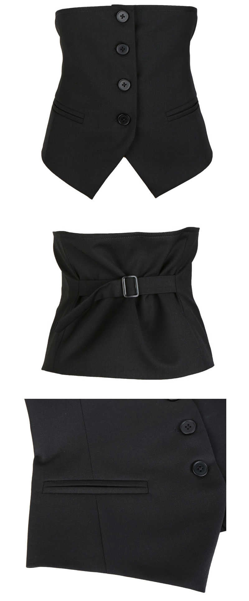 Fashionable Vest Style Corset with Adjustable Waist