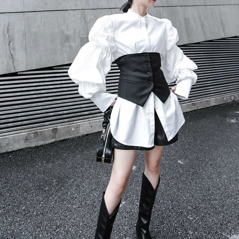 Fashionable Vest Style Corset with Adjustable Waist
