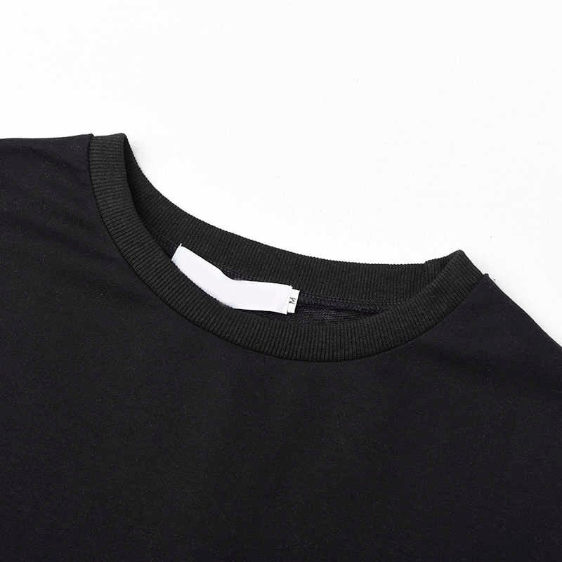 Denim Patchwork Asymmetrical Long Sleeve Sweatshirt