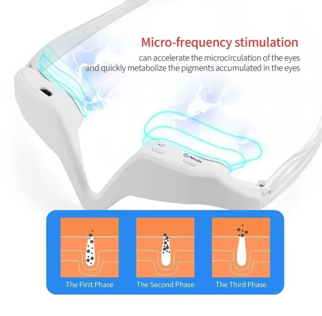 Anti-Aging Red Light Micro-Current Heating Therapy Eye Massager