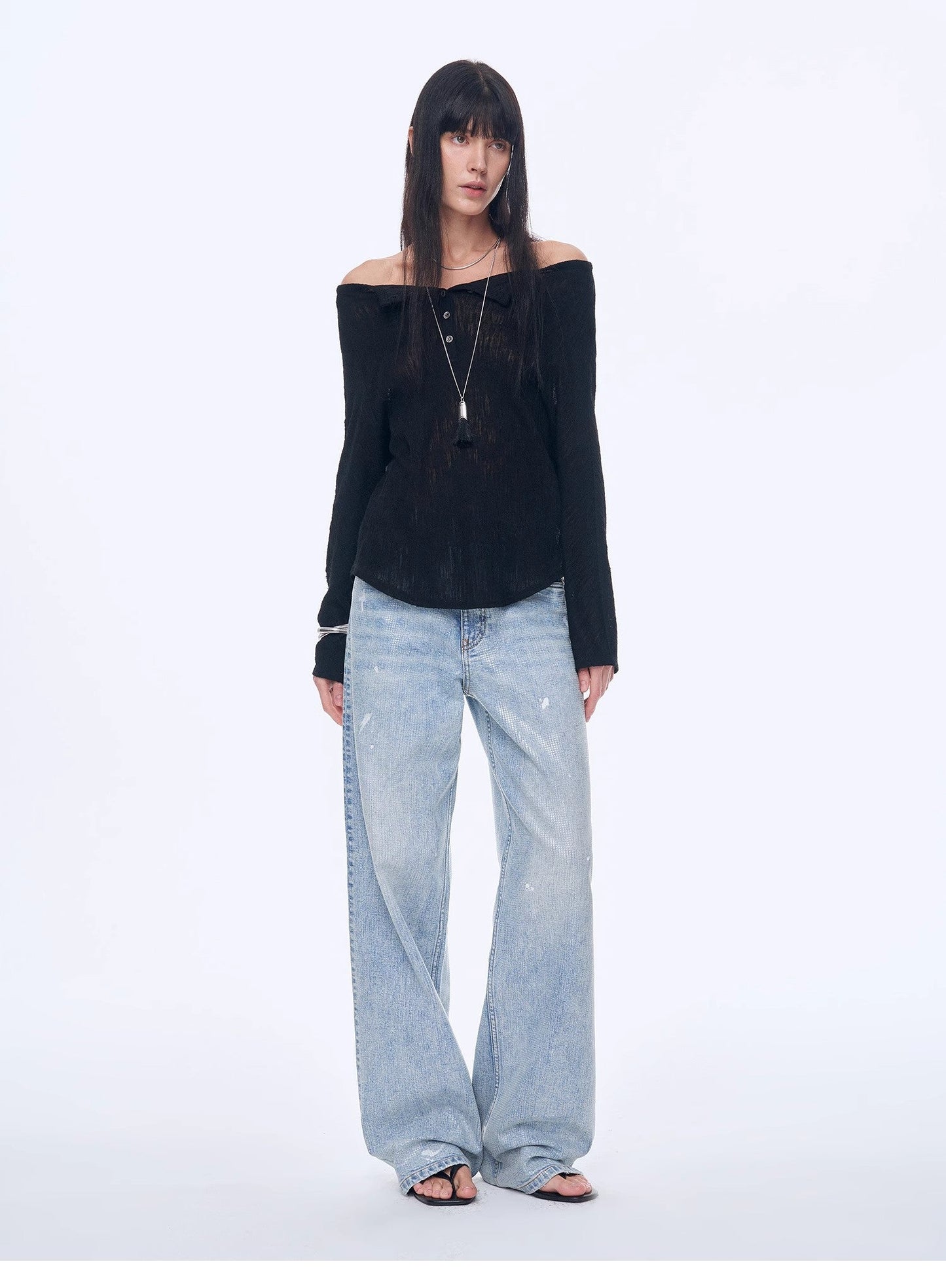 Casual Off-Shoulder Raglan Sleeve T-Shirt