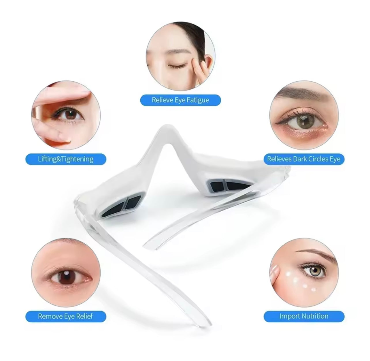 Anti-Aging Red Light Micro-Current Heating Therapy Eye Massager