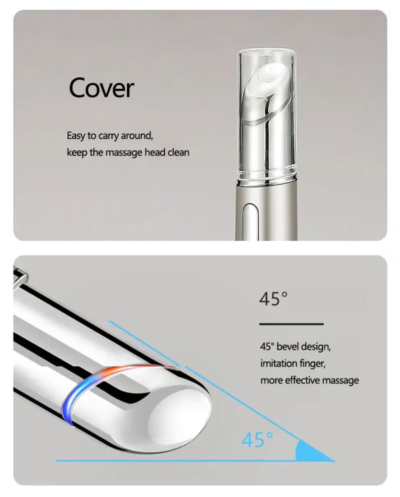 Slim design LED anti-againg eye massager