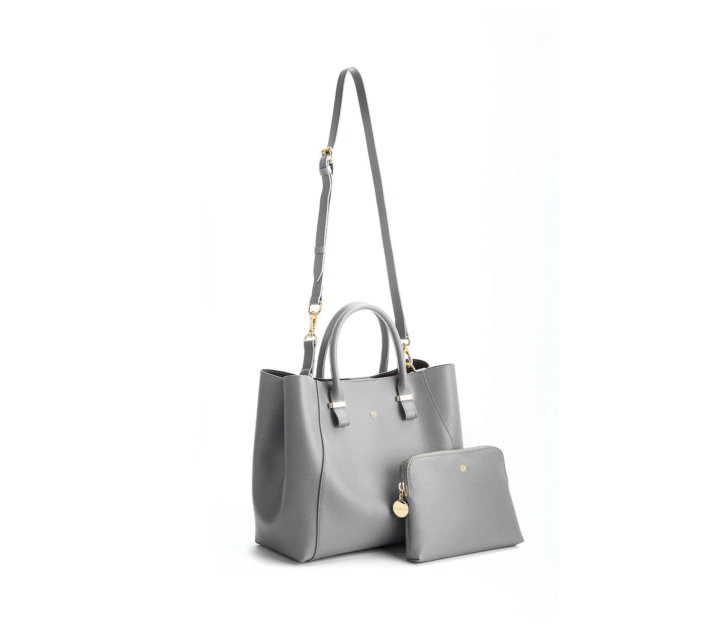 Jane - Grey Vegan Leather Satchel
