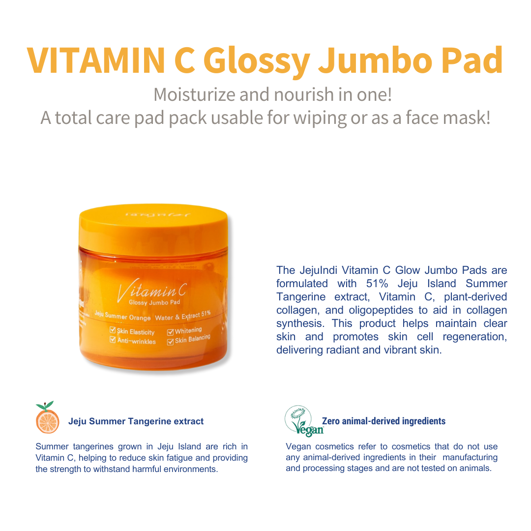 [JEJU INDI] Vitamin C Glossy Jumbo Pad 160ml