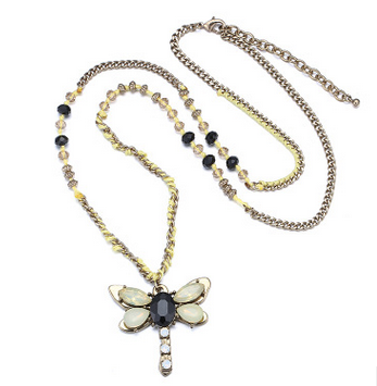 Dragonfly Charm Pendant Long Chain Necklaces
