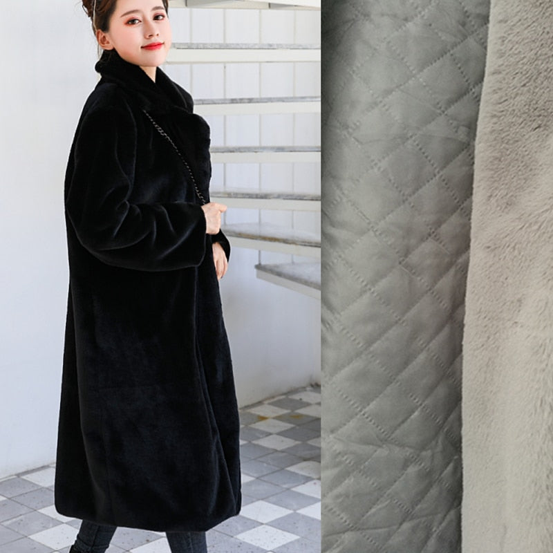 Luxury Faux Fur Long Coat