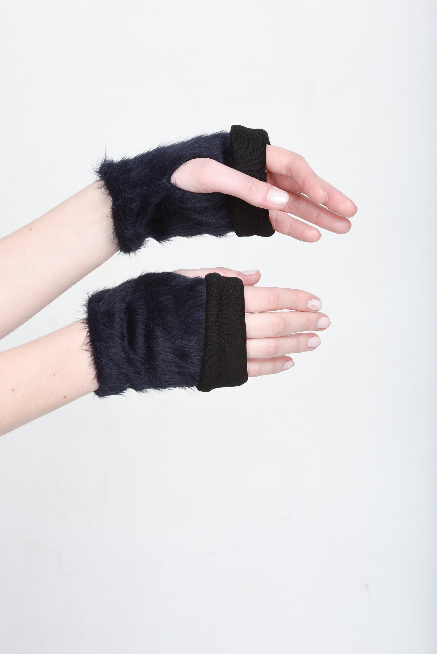 Faux Fur Fingerless Folded Gloves ( Only 2 Left)